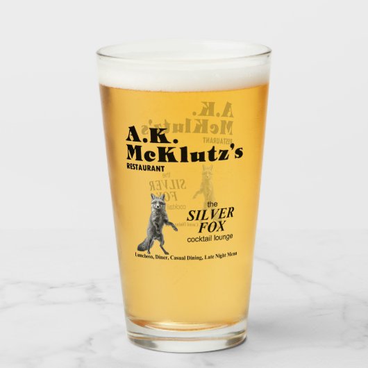 A. K. McKlutz's Restaurant, Arlington Heights, IL Glas (Voorkant gevuld)