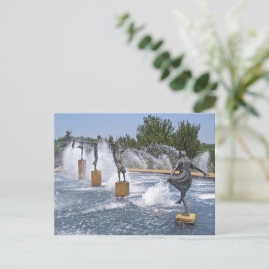 A Kansas City, Missouri Fountain Briefkaart (Staand voorkant)