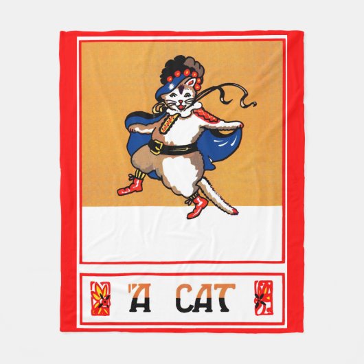 A Kat Fleece Deken (Voorkant)