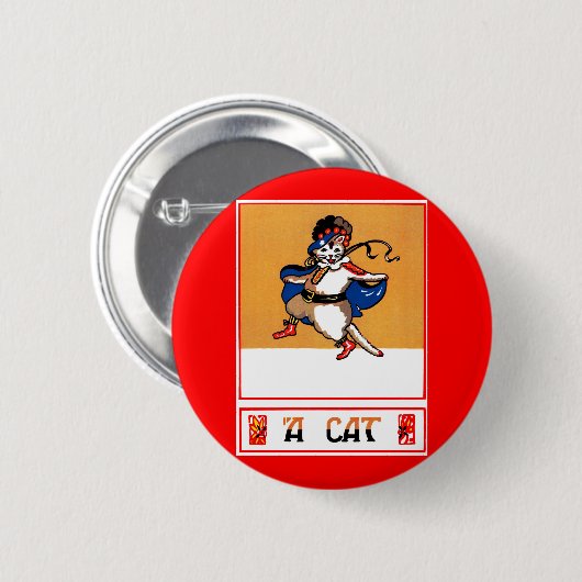 A Kat Ronde Button 5,7 Cm (Voorkant /achterkant)