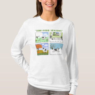 A Keeshond's Vier Seizoenen   Cute Keesie Cartoon T-shirt
