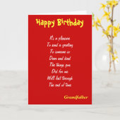 A kind grandfather birthday cards kaart (Gele Bloem)