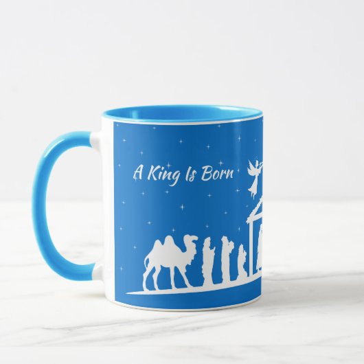 A King Is Born - Nativity Scene Mug  Mok (Links)