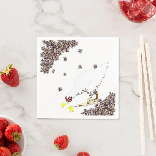 A kippen en kuikens servetten (Insitu)