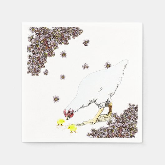 A kippen en kuikens servetten (Voorkant)