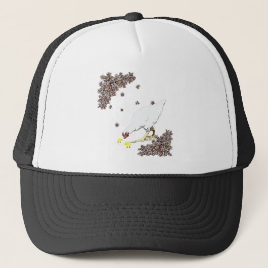 A kippen en kuikens trucker pet (Voorkant)