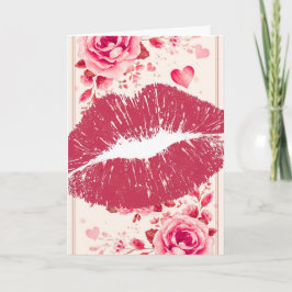 A Kiss For You on a Valentine's Day Feestdagen Kaart