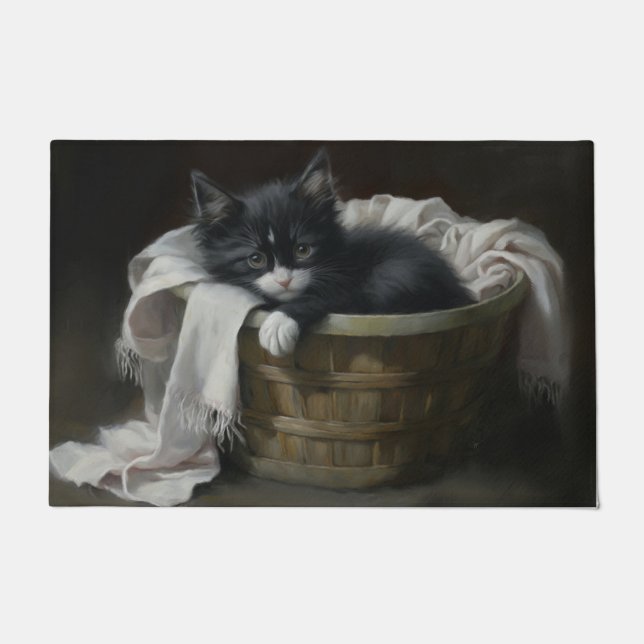 A Kittens Cozy Corner Deurmat (Voorkant)