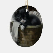 A Kittens Cozy Corner Keramisch Ornament (Rechts)