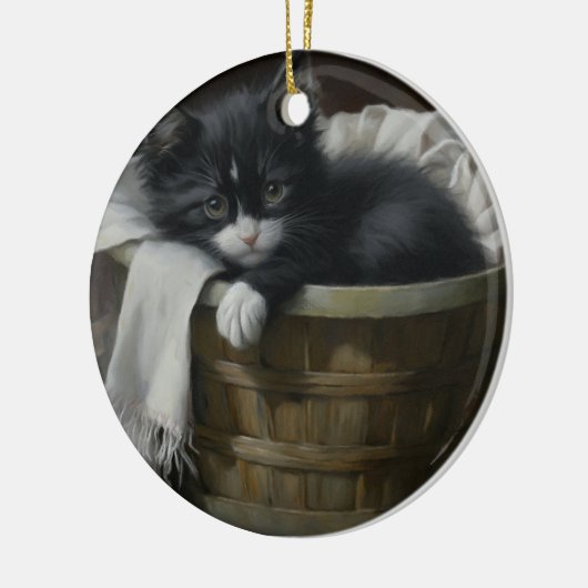 A Kittens Cozy Corner Keramisch Ornament (Links)