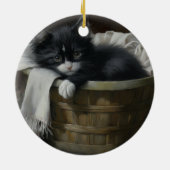 A Kittens Cozy Corner Keramisch Ornament (Achterkant)