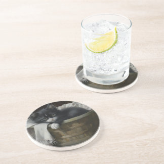 A Kittens Cozy Corner Zandsteen Onderzetter