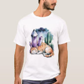 A Kitty With Crystals in the Desert T-shirt (Voorkant)