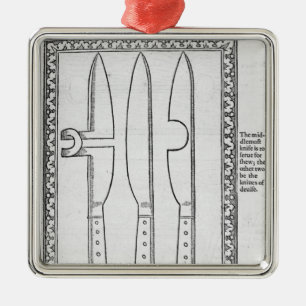 A Knife Trick Metalen Ornament