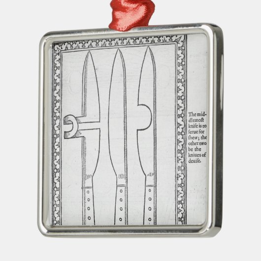 A Knife Trick Metalen Ornament (Links)