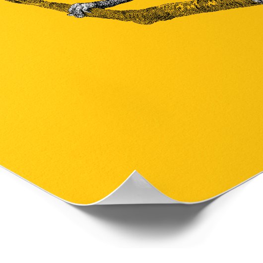 A knight riding a chameleon poster (Hoek)