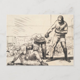 A Knock Down - George Bellows - C1917 Briefkaart
