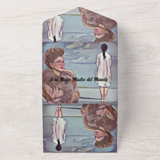 A la mejor madre del Mundo All In One Uitnodiging (Buitenkant)