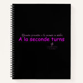 A La Seconde draait zwart en roze Notitieboek (Voorkant)