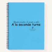 A La Seconde Turns Sky Blue en Black Notitieboek (Voorkant)