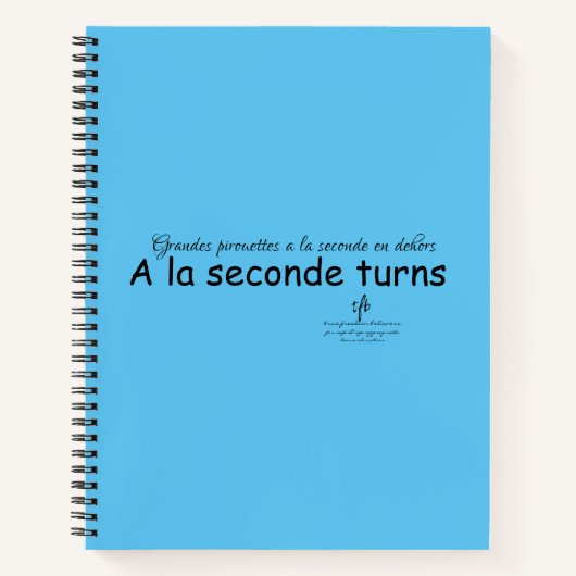 A La Seconde Turns Sky Blue en Black Notitieboek (Voorkant)
