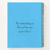 A La Seconde Turns Sky Blue en Black Notitieboek (Achterkant)