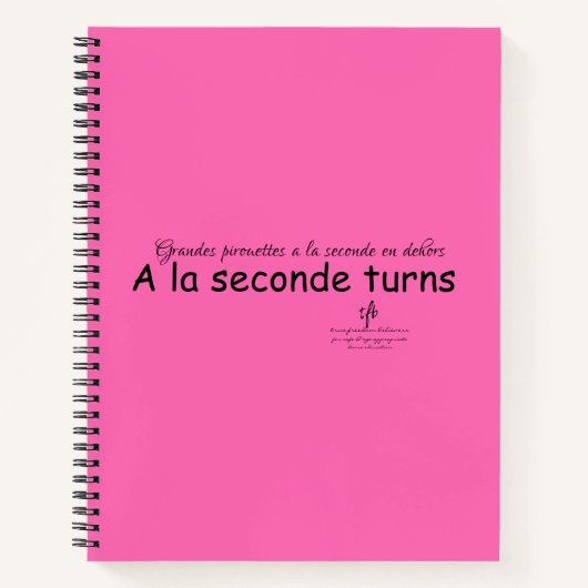 A La Seconde zet Hot Pink en Black Notitieboek (Voorkant)