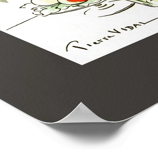 A la Tour Eiffel ~ Eiffel Tower ~ Pierre Vidal Poster (Hoek)