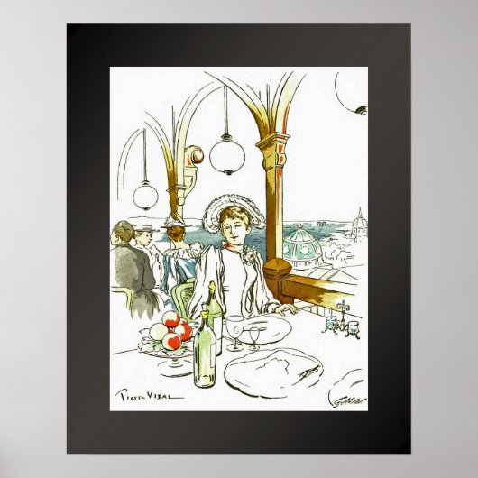 A la Tour Eiffel ~ Eiffel Tower ~ Pierre Vidal Poster (Voorkant)