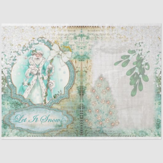 A Laat het Ontwerp 2 van de Sneeuwreeks Tissuepapier (Voorkant)