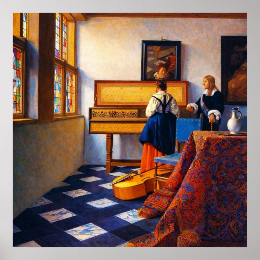 A Lady at the Virginals with a Gentleman Poster (Voorkant)