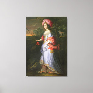 A Lady in Masquerade Costume, c.1679 Canvas Afdruk