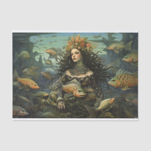A Lady of the deep waters Tissue Paper Tissuepapier (Voorkant)