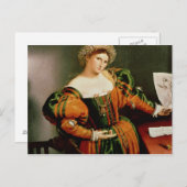 A Lady with a Drawing of Lucpensiona, c.1530-33 Briefkaart (Voorkant / Achterkant)