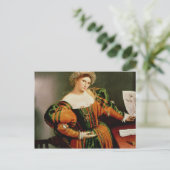 A Lady with a Drawing of Lucpensiona, c.1530-33 Briefkaart (Staand voorkant)