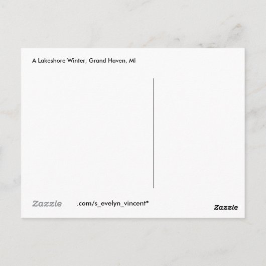 A Lakeshore Winter Briefkaart (Achterkant)