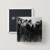 A Lancaster Bomber Crew Vierkante Button 5,1 Cm (Voorkant /achterkant)