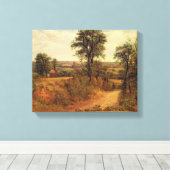 A Lane nabij Dedham, c.1802 (olie op canvas) Canvas Afdruk (Insitu (Houten vloer))