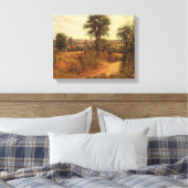 A Lane nabij Dedham, c.1802 (olie op canvas) Canvas Afdruk (Insitu (Slaapkamer))