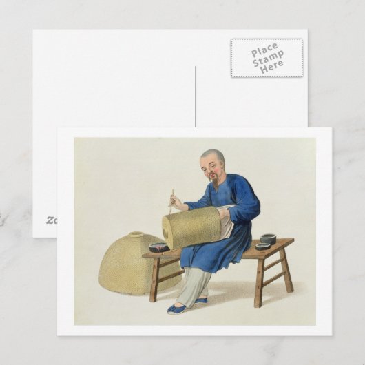 A Lantern Painter, bord 20 uit 'The Costume of C' Briefkaart (Voorkant / Achterkant)