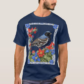 A Lark Bunting Surrounded by Colorado Columbine T-shirt (Voorkant)
