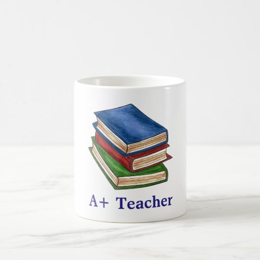 A+ Leerbibliotheek Boek Stack Teaching Education Koffiemok (Center)