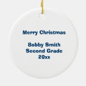 A+ Leerbibliotheek Boek Stack Teaching Librarian Keramisch Ornament (Achterkant)