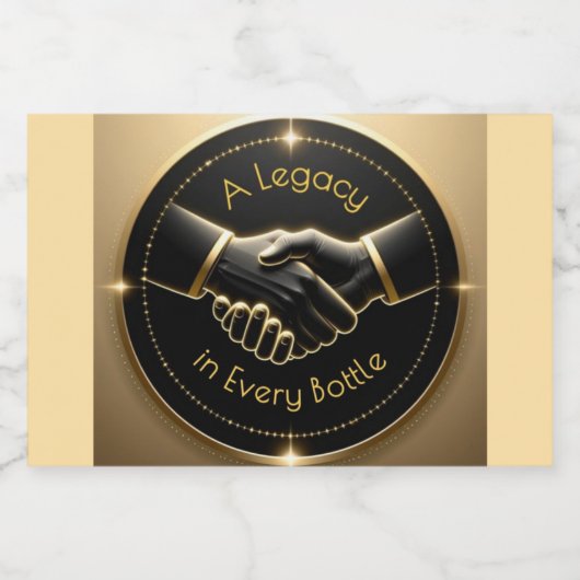 A Legacy in Every Bottle Handshake Likeurfles Etiket (Enkel label)