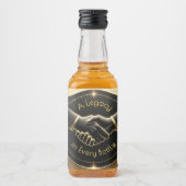 A Legacy in Every Bottle Handshake Likeurfles Etiket (Voorkant)