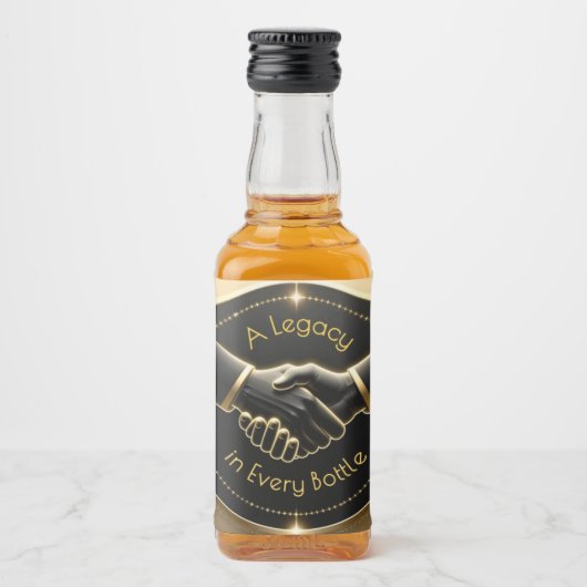 A Legacy in Every Bottle Handshake Likeurfles Etiket (Voorkant)