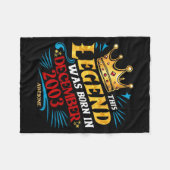 A Legend Was Born In December 2003 Awesome Man Boy Fleece Deken (Voorkant (Horizontaal))