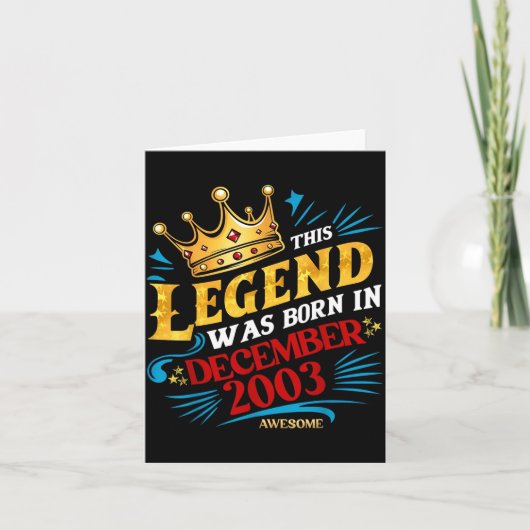 A Legend Was Born In December 2003 Awesome Man Boy Kaart (Voorkant)