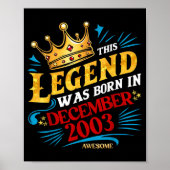 A Legend Was Born In December 2003 Awesome Man Boy Poster (Voorkant)