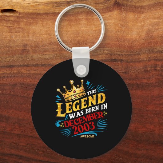 A Legend Was Born In December 2003 Awesome Man Boy Sleutelhanger (Voorkant)